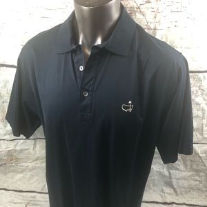 Masters Augusta Clubhouse Collection Mens Polo Shirt Made in Italy Blue Sz L